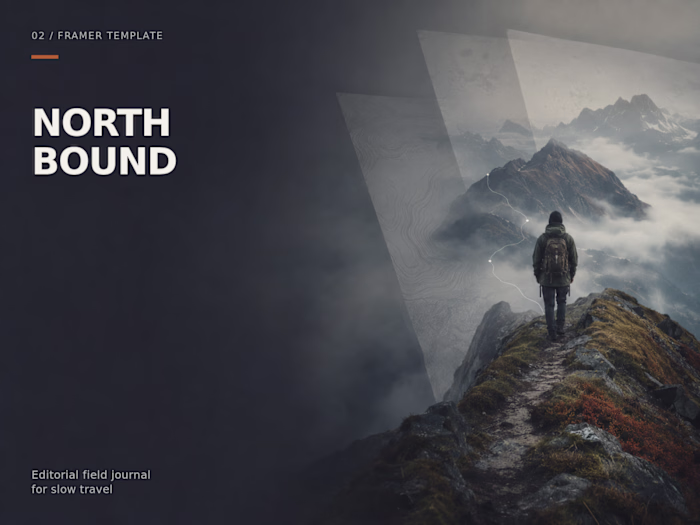 Northbound Field Journal — Framer Travel Template