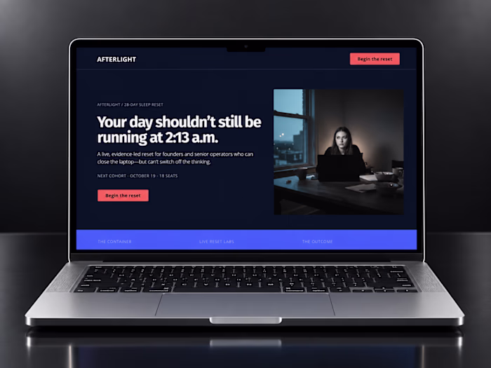 Afterlight — Kajabi Wellness Program Website Template