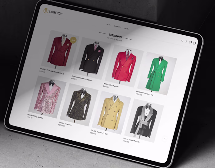UI/UX Web Design - Laberde Fashion E-Commerce