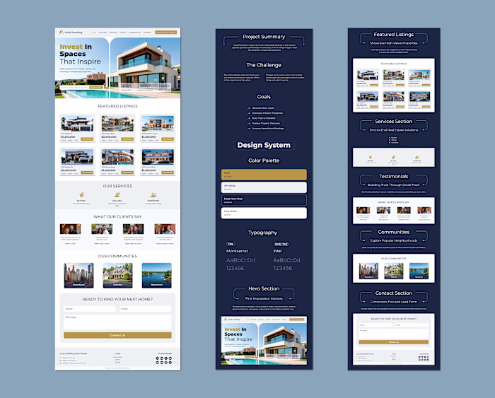 Luxury real estate landing page