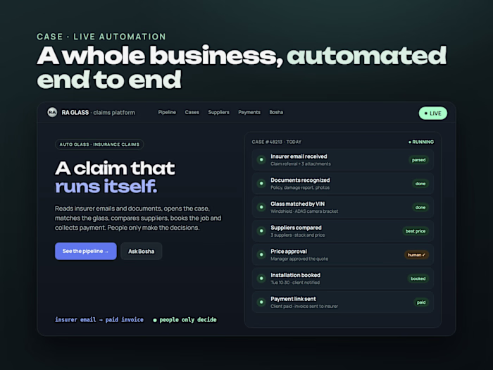 End-to-end automation of an auto