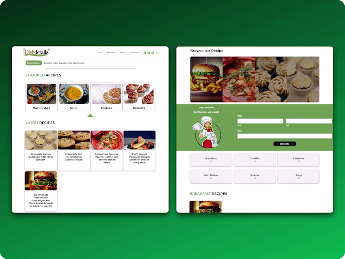 Dish Details - Recipe Blog Design & WordPress Development