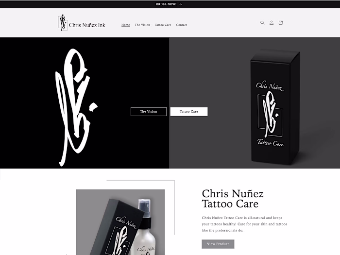 Chris Nuñez Tattoo Inc. Web