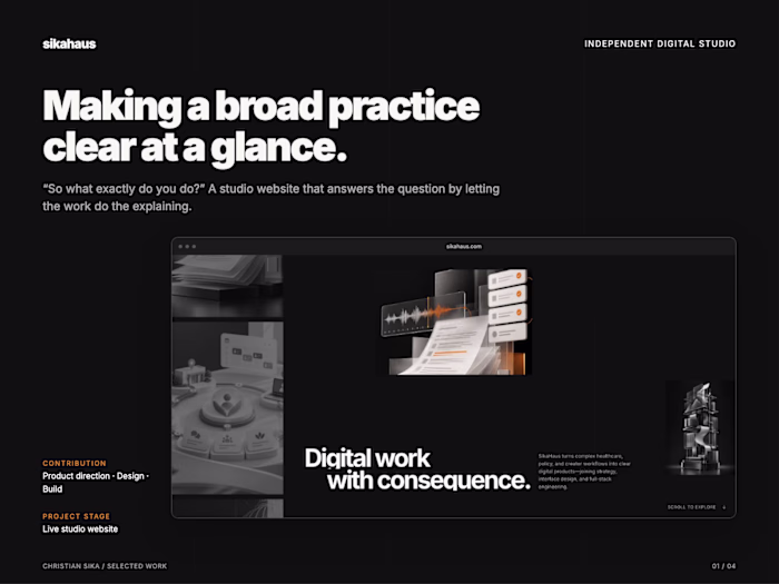sikahaus: Making a Broad Practice Clear at a Glance