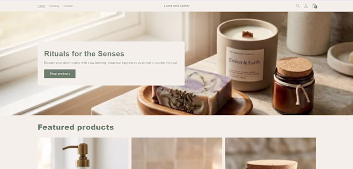 Lume & Lather Shopify Store