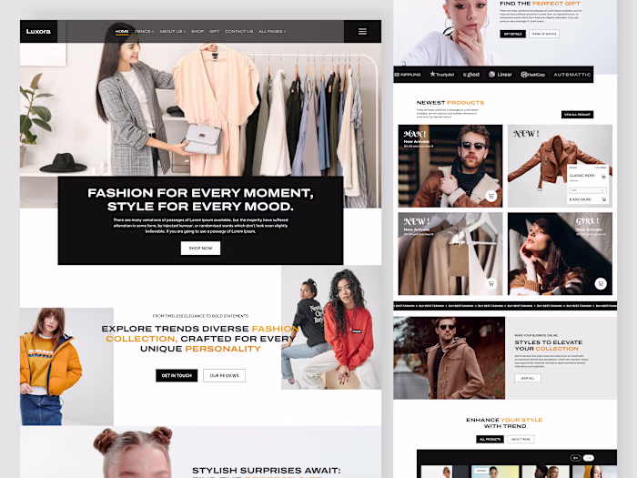 Luxora - Fashion Ecommerce Website 🔥