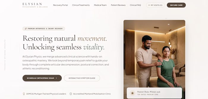 Designed a premium physiotherapy and
