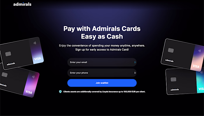 Admirals accelerated websites creation by using Webflow.