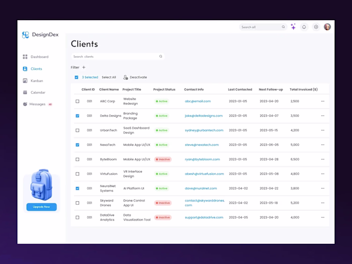 DesignDex is a conceptual client