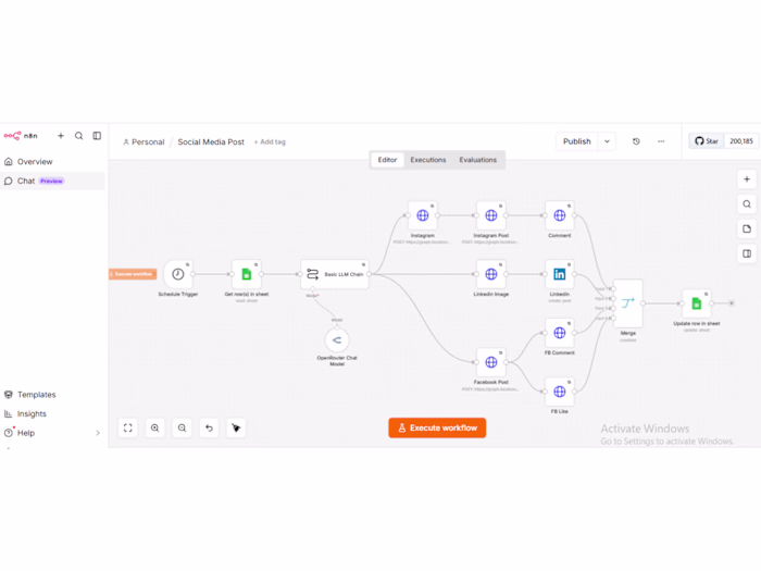 Scheduled Social Media Publisher (Sheets + AI + n8n)