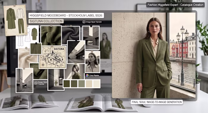 End-to-end AI fashion workflow for
