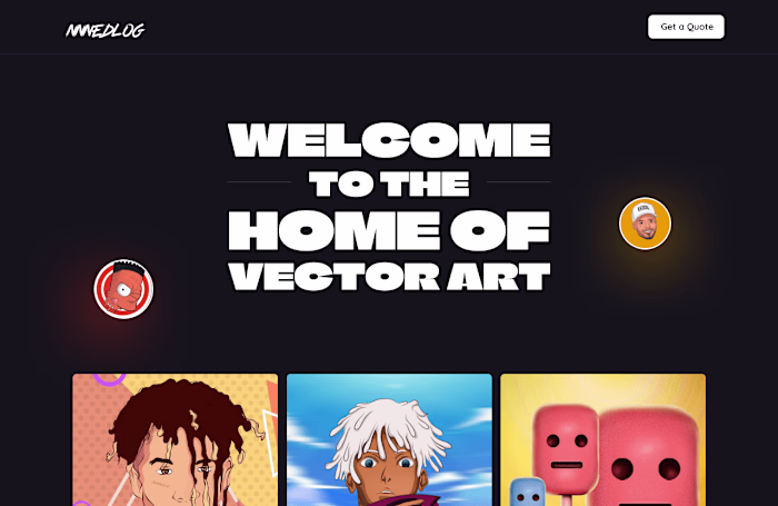 NNNedlog UI Design | Art Portfolio Website