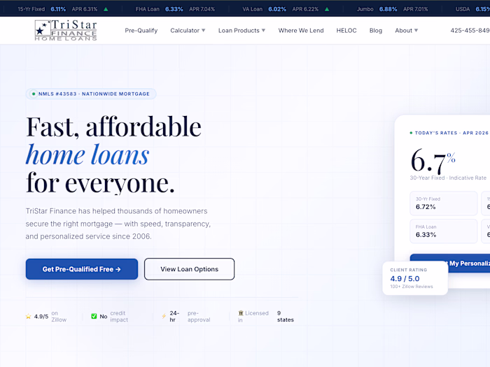 Development of TriStar Finance Mortgage Platform