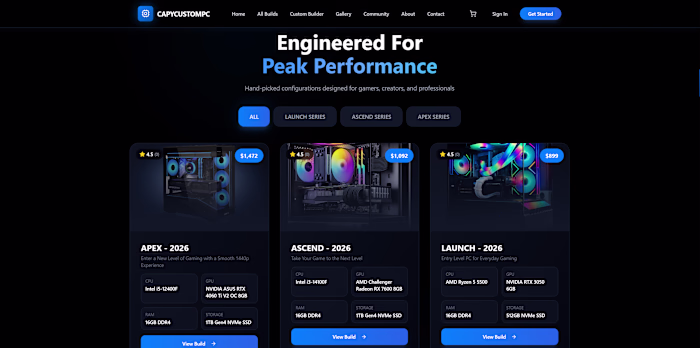 Designed and built CapyCustomPC, a