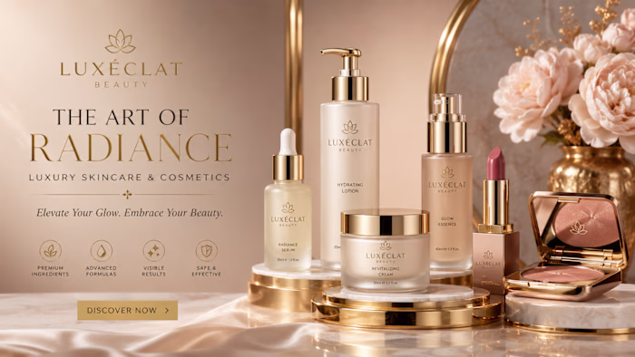 Luxury Beauty & Cosmetics Promotion Banner