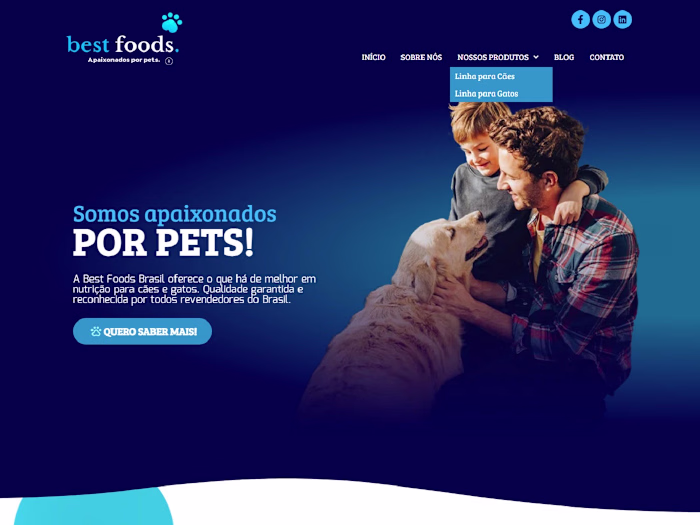 Business Website built in WordPress - Pet food company