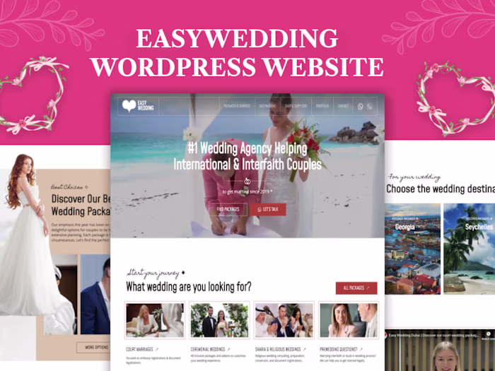 Easy Wedding | Wordpress Website