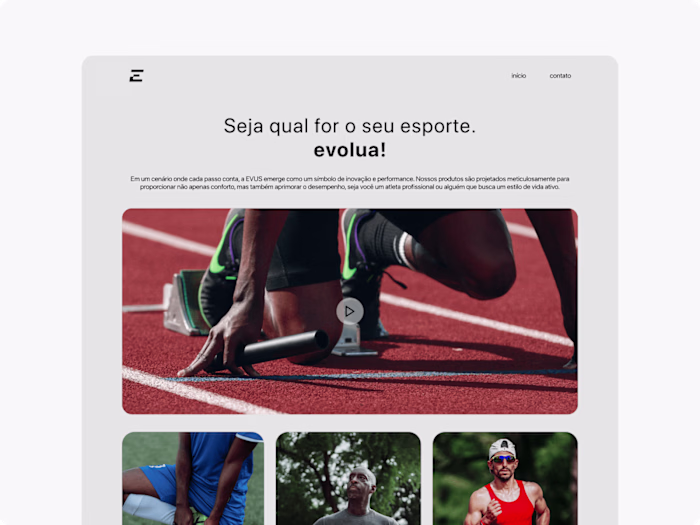 Landing Page for Evus