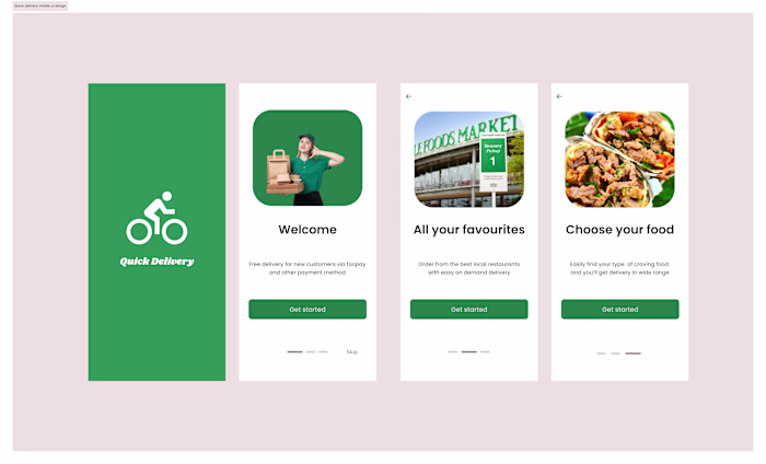 Food delivery app (Splash and Onboarding Screen)