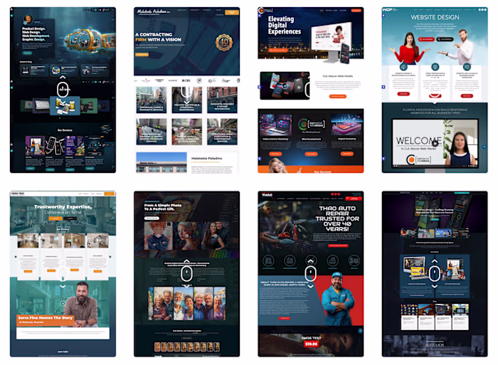 Several websites created in WordPress & Elementor