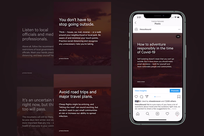 Social messaging re: COVID-19