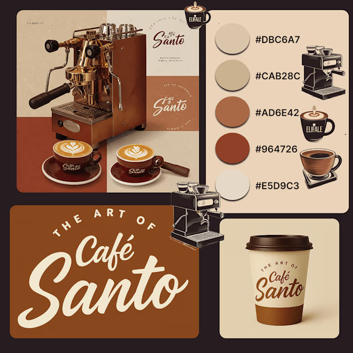 branding of Cafe Santo 