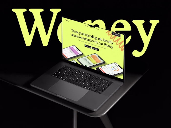 Woney, Financial planner Landing Page Design