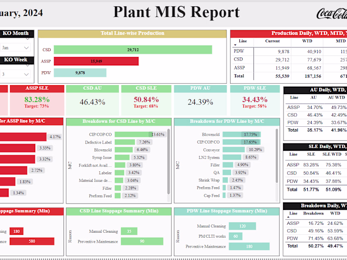 Coca-Cola Bangladesh Plant Performance Report