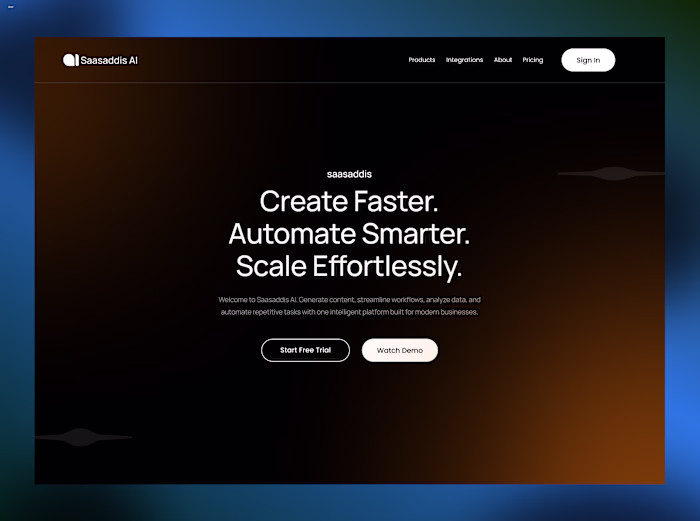Designed premium looking hero for