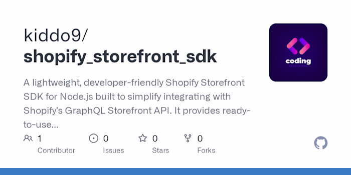Open-Source Shopify Storefront SDK Development