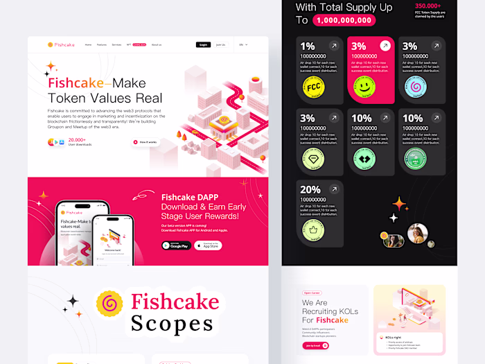 Fishcake Homepage & App