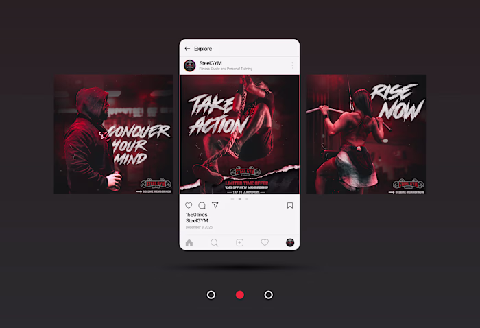 Conquer Your Mind - Steel GYM Social Media Campaign