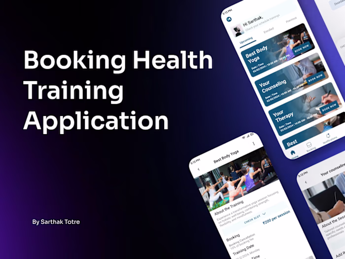Booking Health Training Application