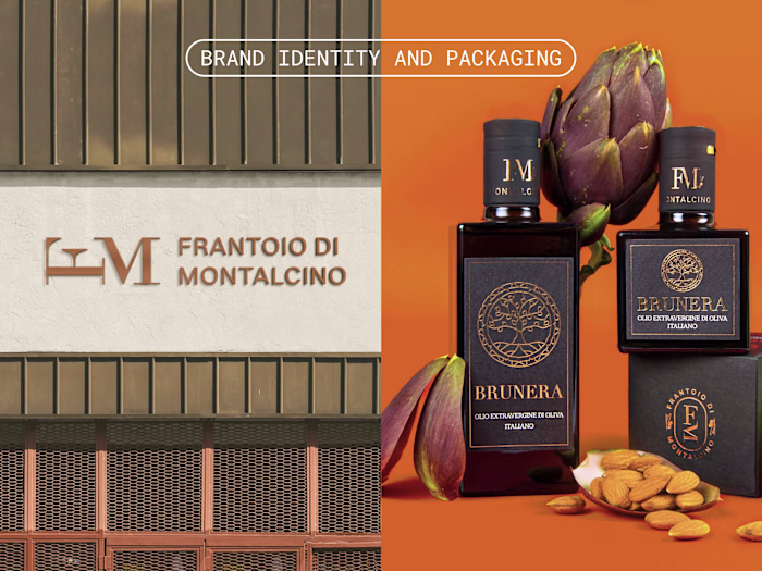 Packaging and Brand design for Frantoio di Montalcino, Olive Oil
