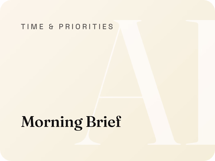 Morning Brief: a scheduled Claude briefing before the work day