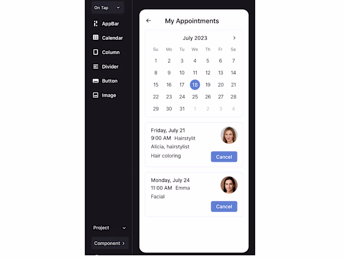 Built a complete appointment booking platform for beauty & w...