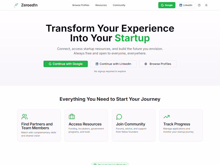 Startup Networking Platform Development