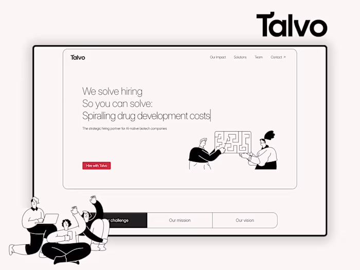 New website design for Biotech recruitment agency Talvo. Che...