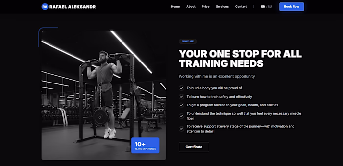 Project Description: Personal Website for