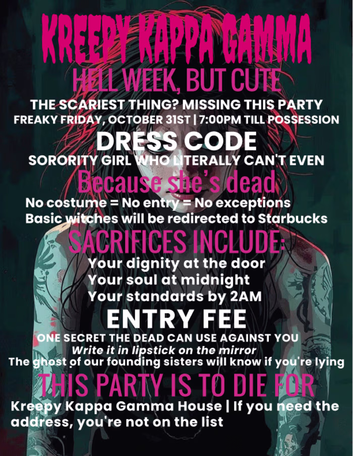 Kreepy Kappa Flyer Design