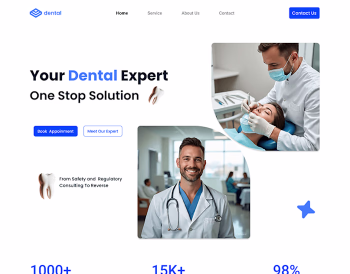 Dental Clinic Landing Page Design | UI/UX Design