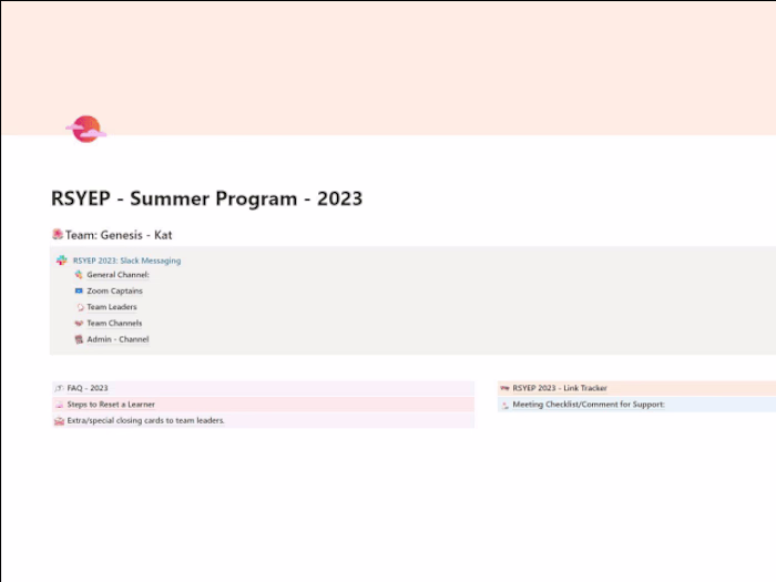 Radius Learning Internal Documentation