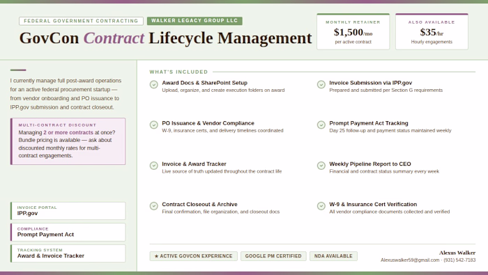 Government Contract Lifecycle Management 