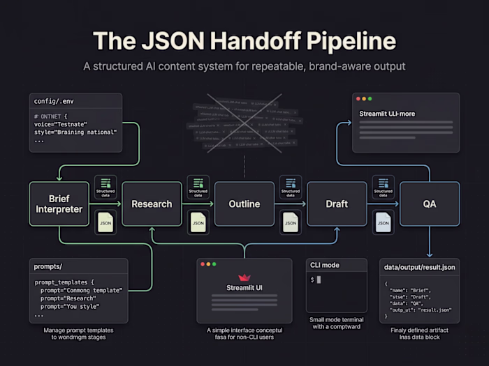 Multi-Agent Content Pipeline: Brief → Research → Draft → QA