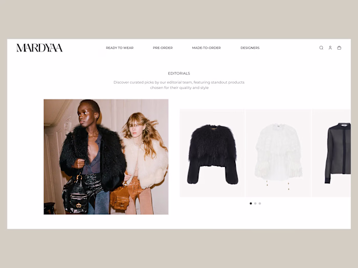 Shopify Store Interface Design