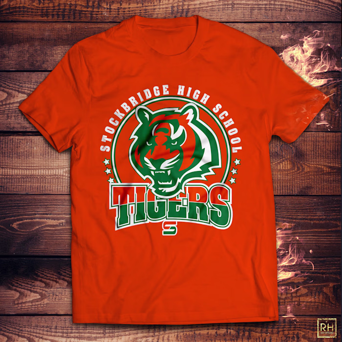 High school Football design with cool vibrant colors.