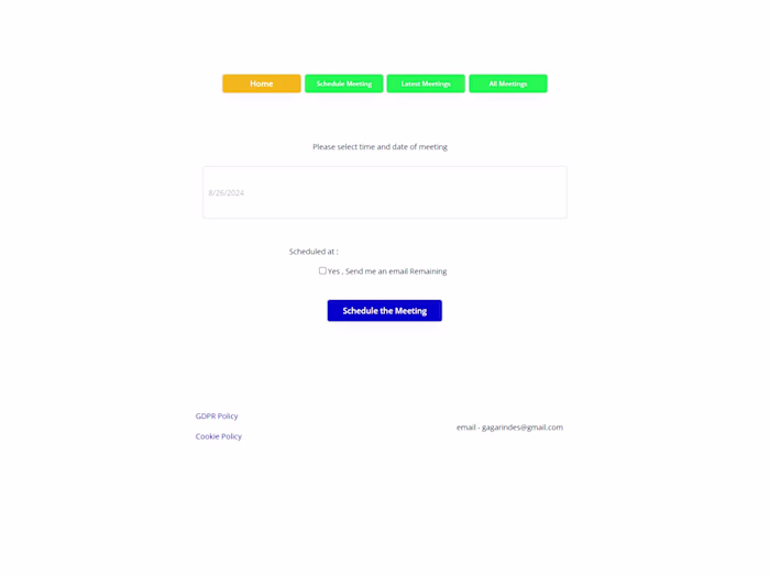 Schedule meeting app 