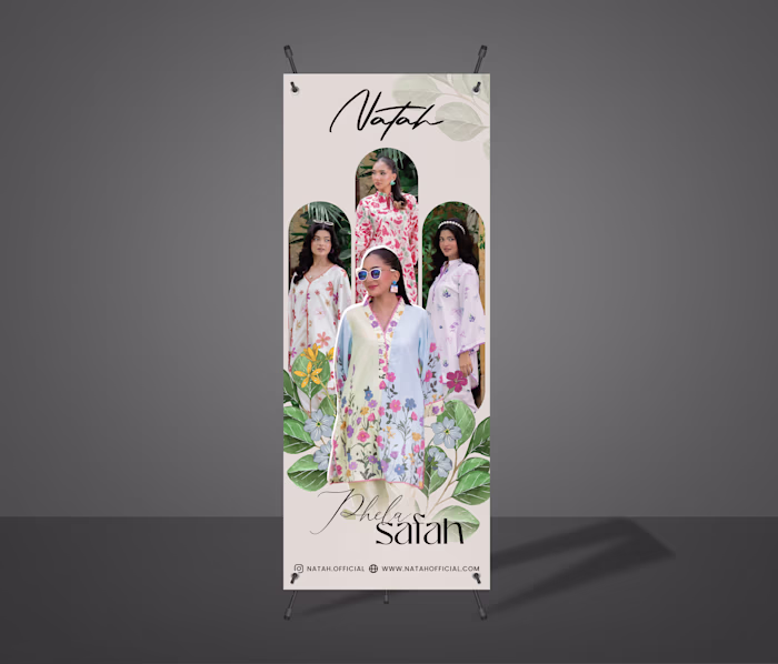 Standee designed for a clothing