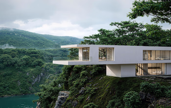 Cliffside Villa, Mauritius | Exterior & Interior CGI