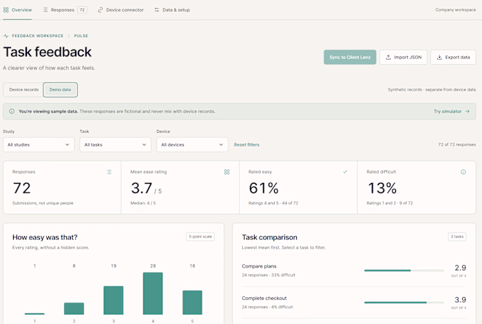 Client Lenz: Customer Evidence in